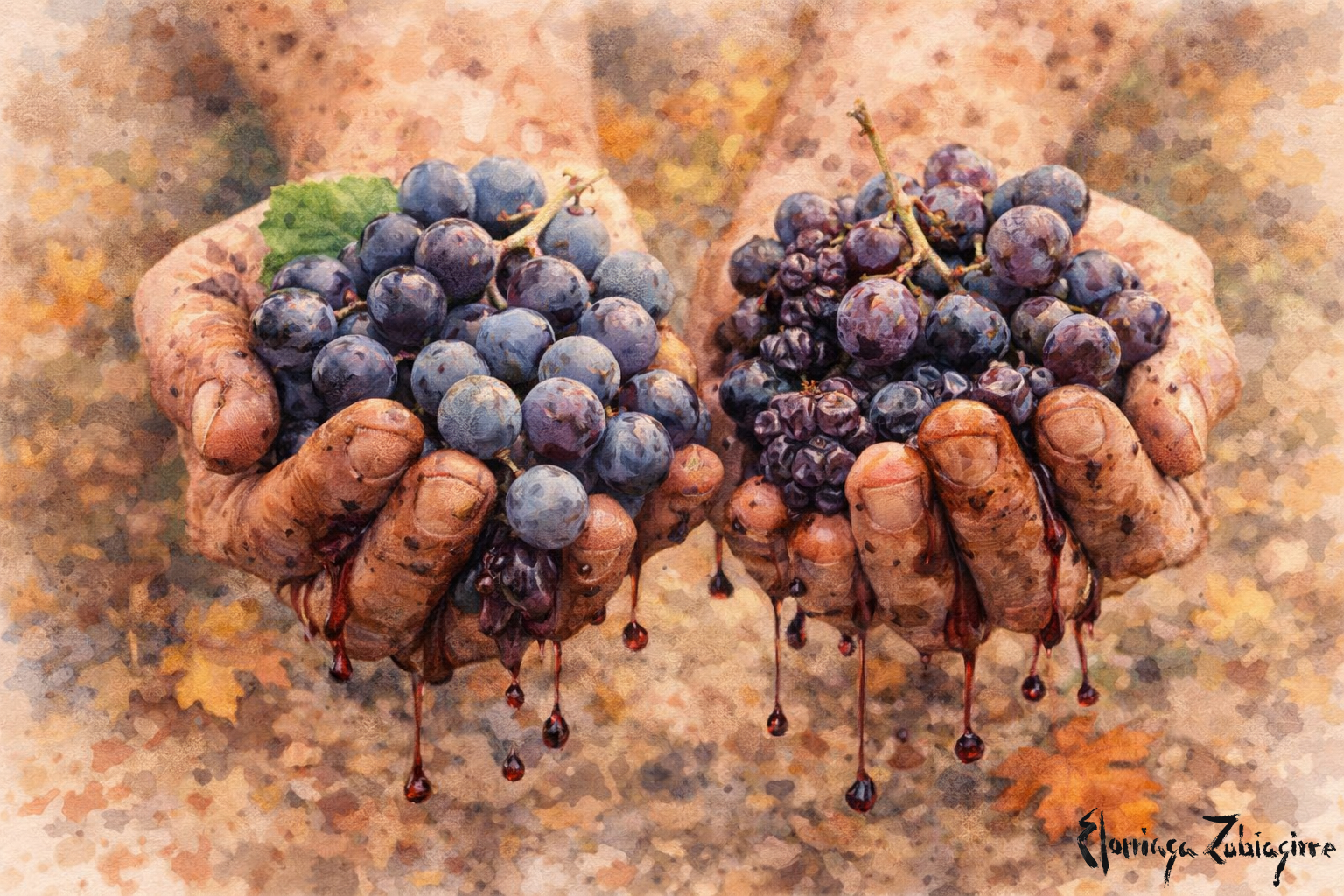 Vendimia rioja alavesa corquete Elciego Eltziego Zieko