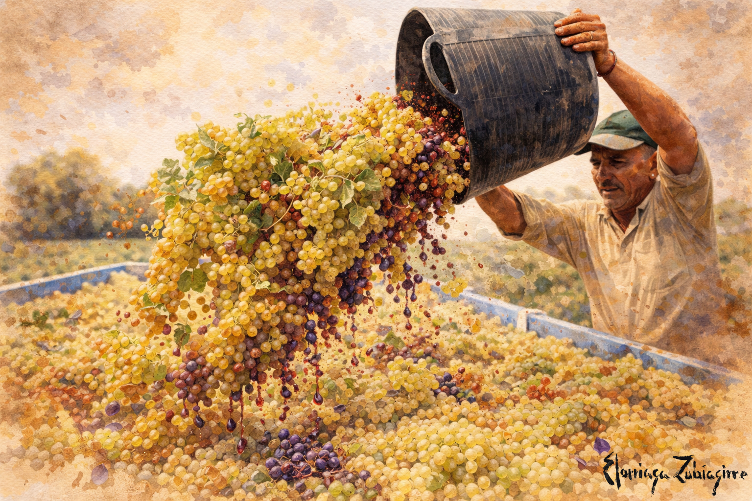 Vendimia rioja alavesa corquete Elciego Eltziego Zieko